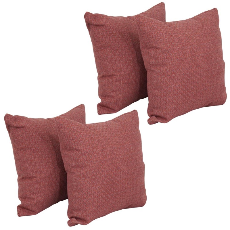17-Inch Jacquard Throw Pillows With Inserts (Set Of 4) 9910-S4-Id-100