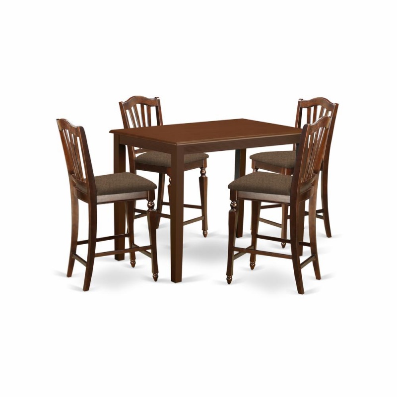 5 Pc Counter Height Dining Set - High Table And 4 Counter Height Dining Chair