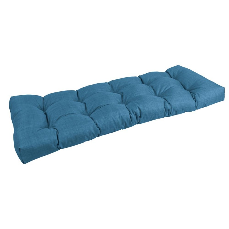46-Inch By 19-Inch Tufted Solid Outdoor Spun Polyester Loveseat Cushion