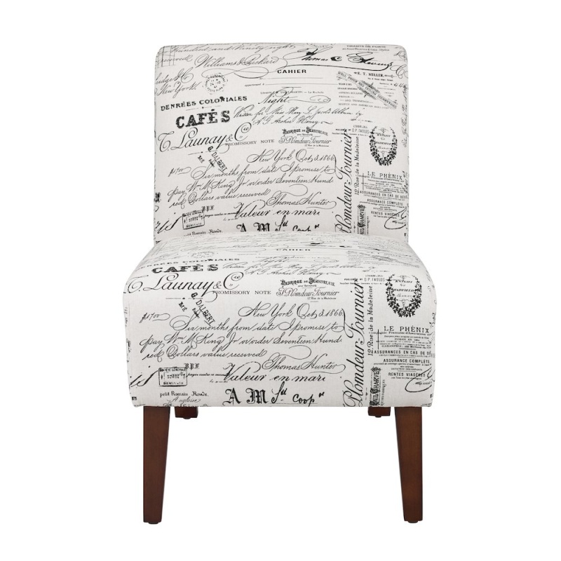 Linen Script Lily Chair