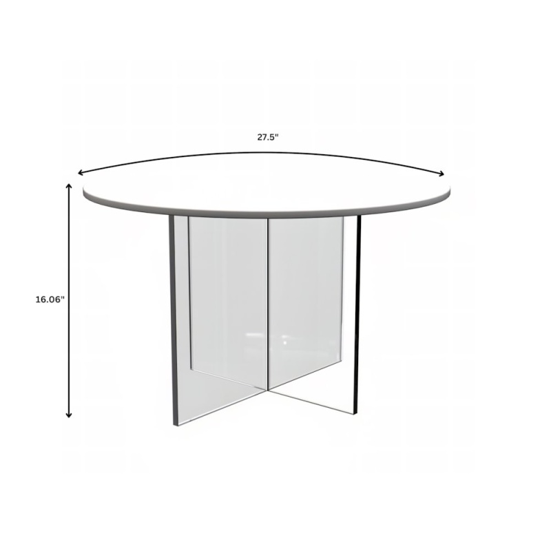 Valore Collection Acrylic Coffee Table With White Top