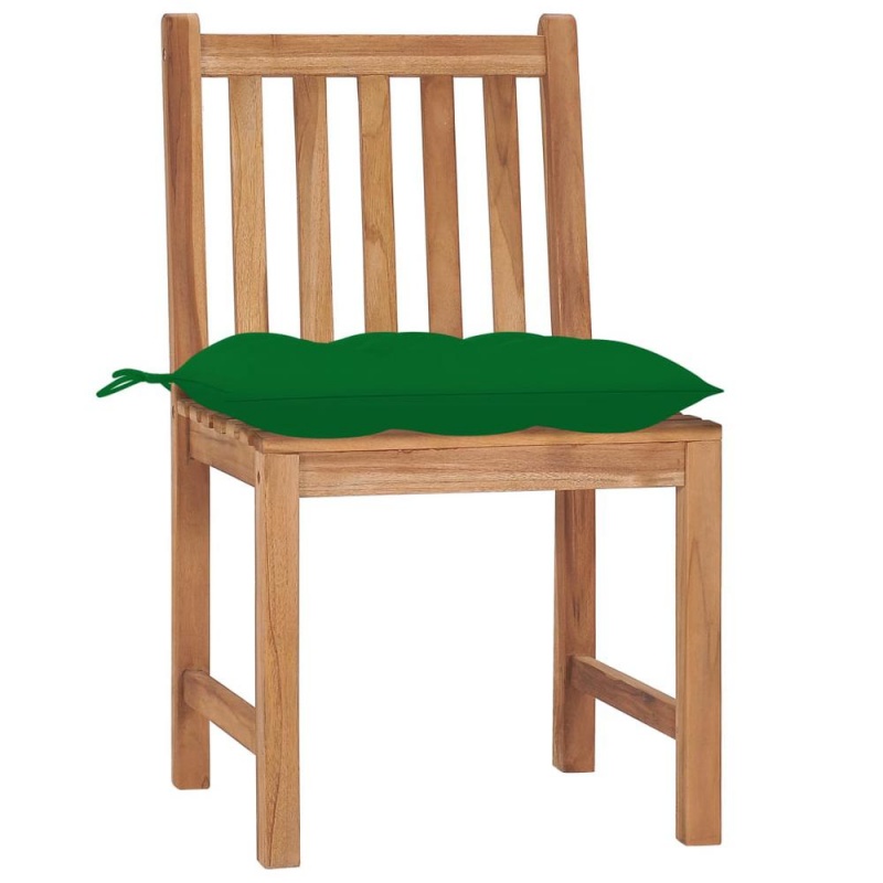 Vidaxl Garden Chairs 2 Pcs With Cushions Solid Teak Wood 2936