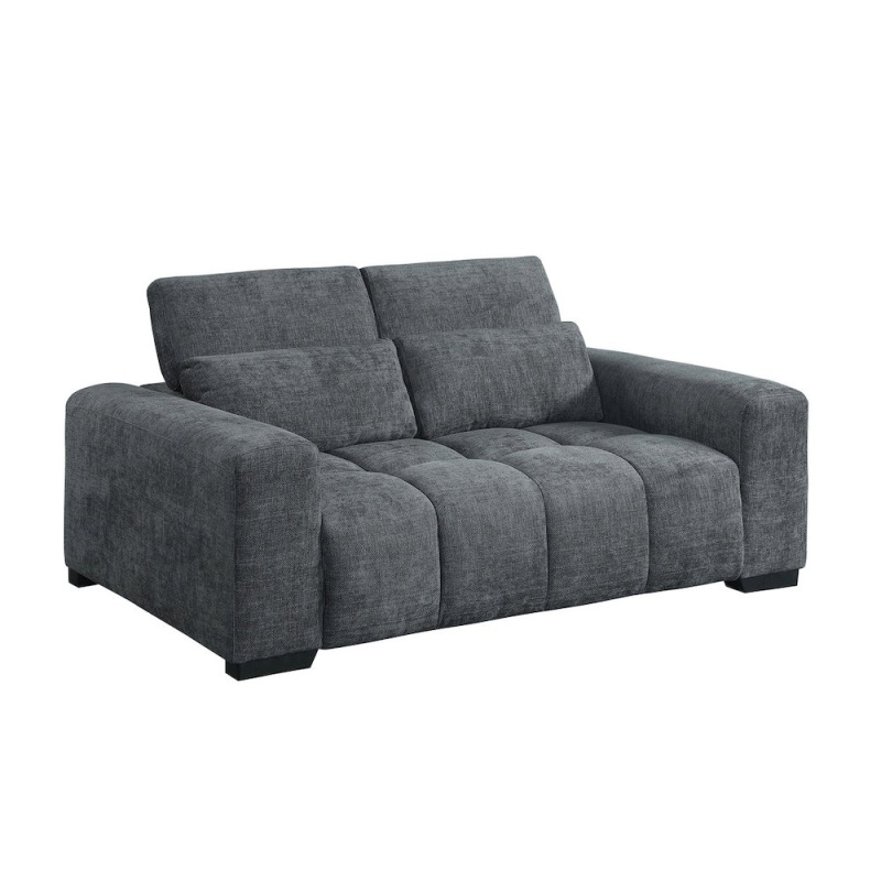 2 Seater Loveseat in Dark Gray with Adjustable Backrest