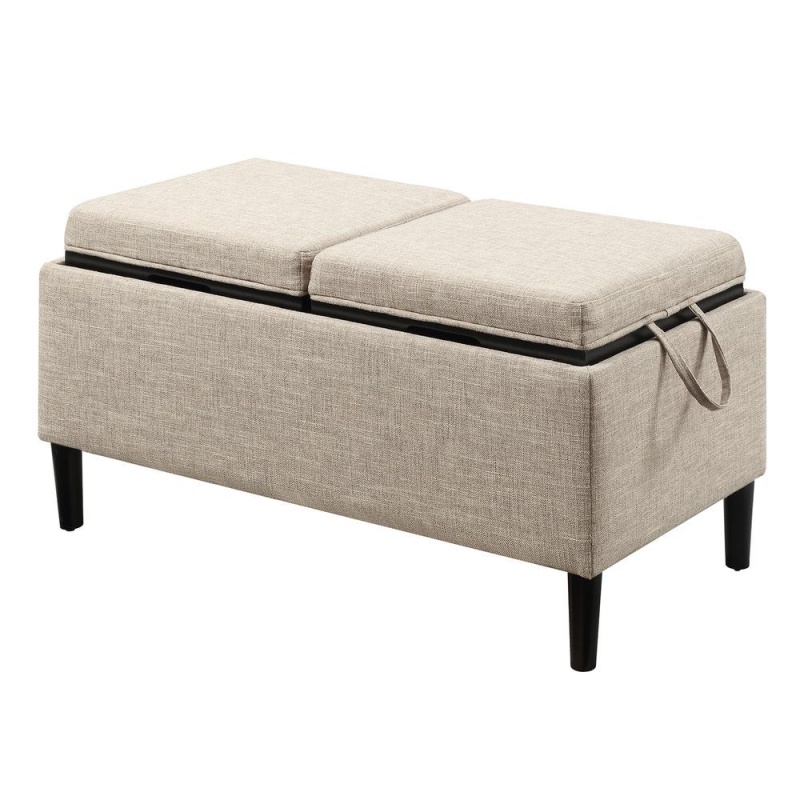 Designs4comfort Magnolia Storage Ottoman With Reversible Trays