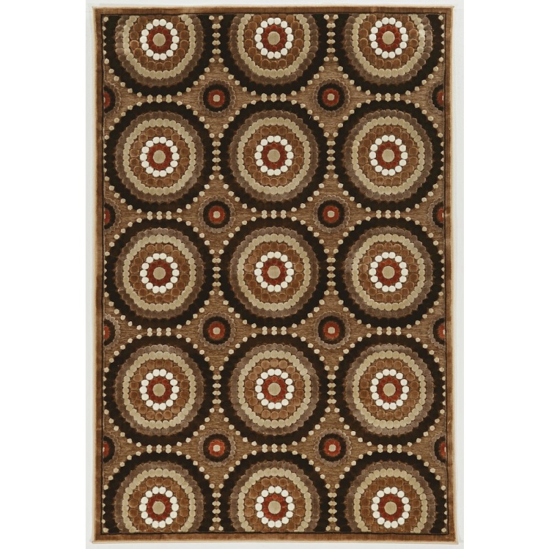Hi Lo Cylinders Brown & Beige 8X10 Rug