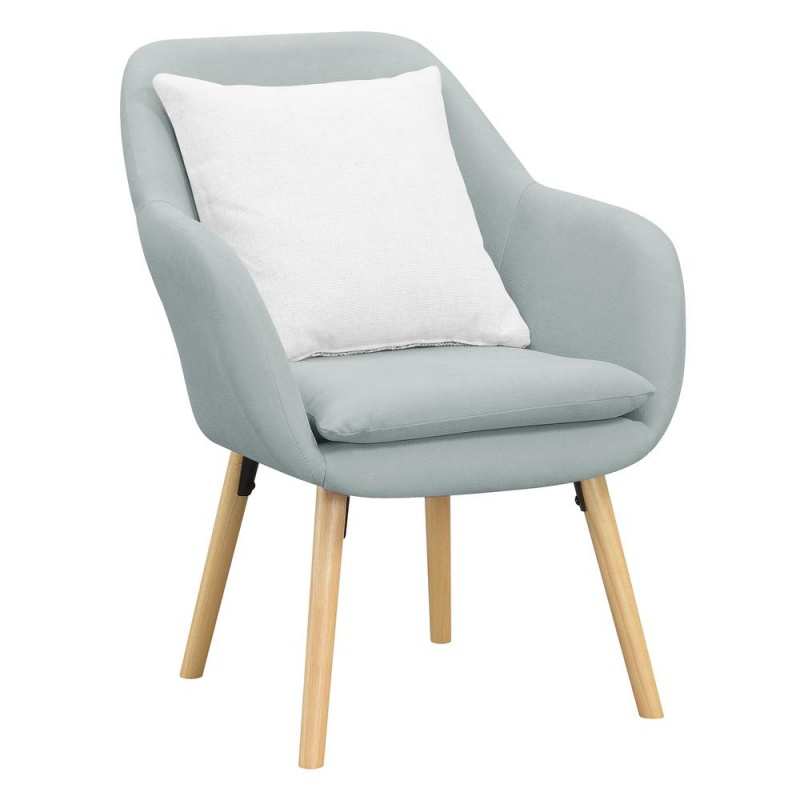 Take A Seat Charlotte Accent Chair, Sea Foam Blue Fabric