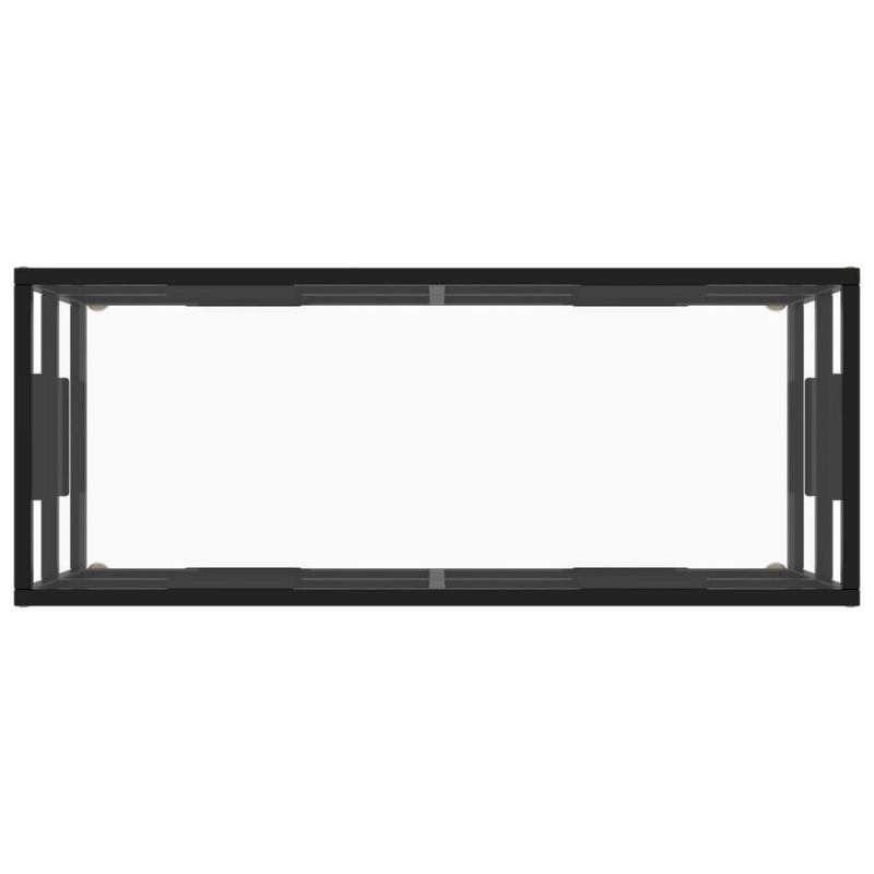 Vidaxl Tv Cabinet Black With Tempered Glass 39.4"X15.7"X15.7" 2855