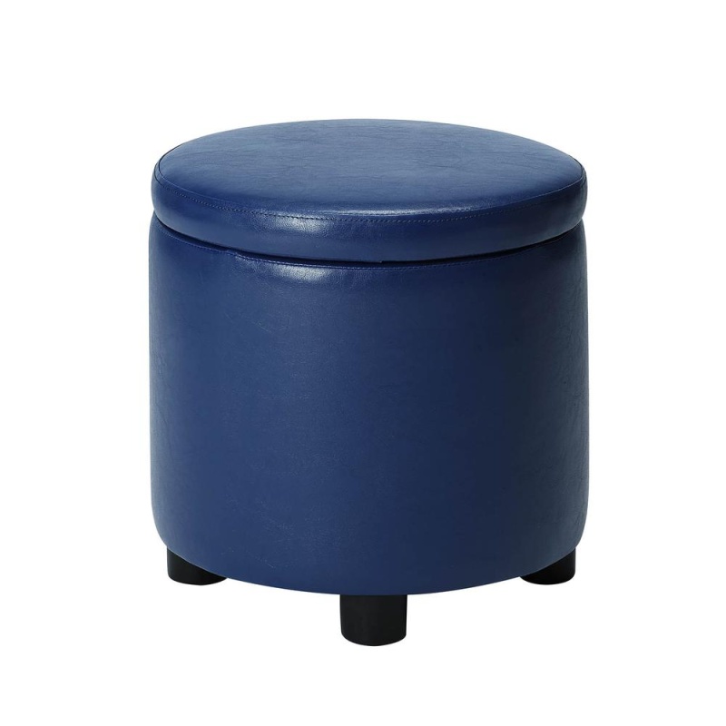 Designs 4 Comfort Round Accent Storage Ottoman With Reversible Tray Lid