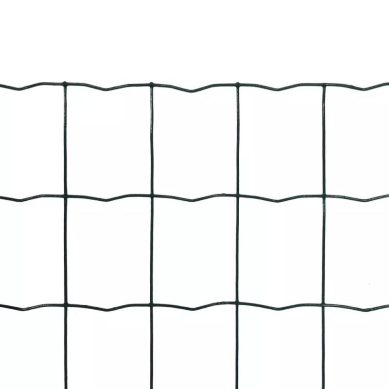 Vidaxl Euro Fence Steel 32.8Ft X 3.9Ft Green