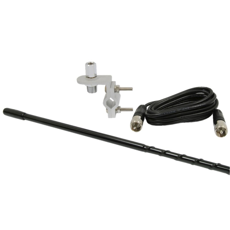 Roadpro 3 Foot Single Mirror Mount CB Antenna Kit