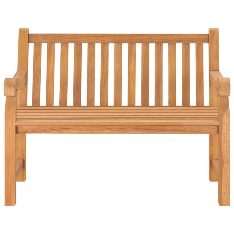 Vidaxl Garden Bench With Cushion 47.2" Solid Teak Wood 2976