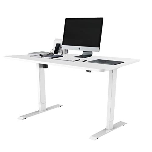 Techni Mobili Adjustable Sit To Stand Desk, White