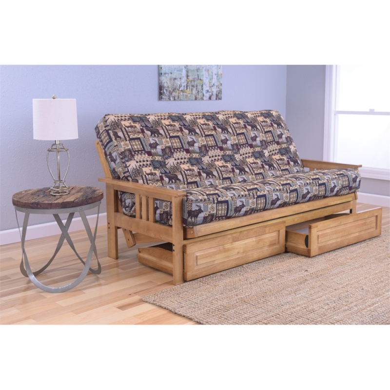 Monterey Frame-Butternut Finish-Peter's Cabin Mattress-Storage Drawers