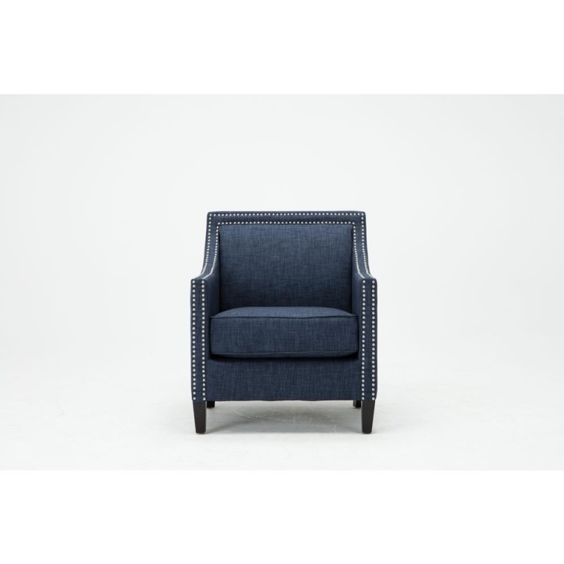 Taslo Navy Blue Accent Chair