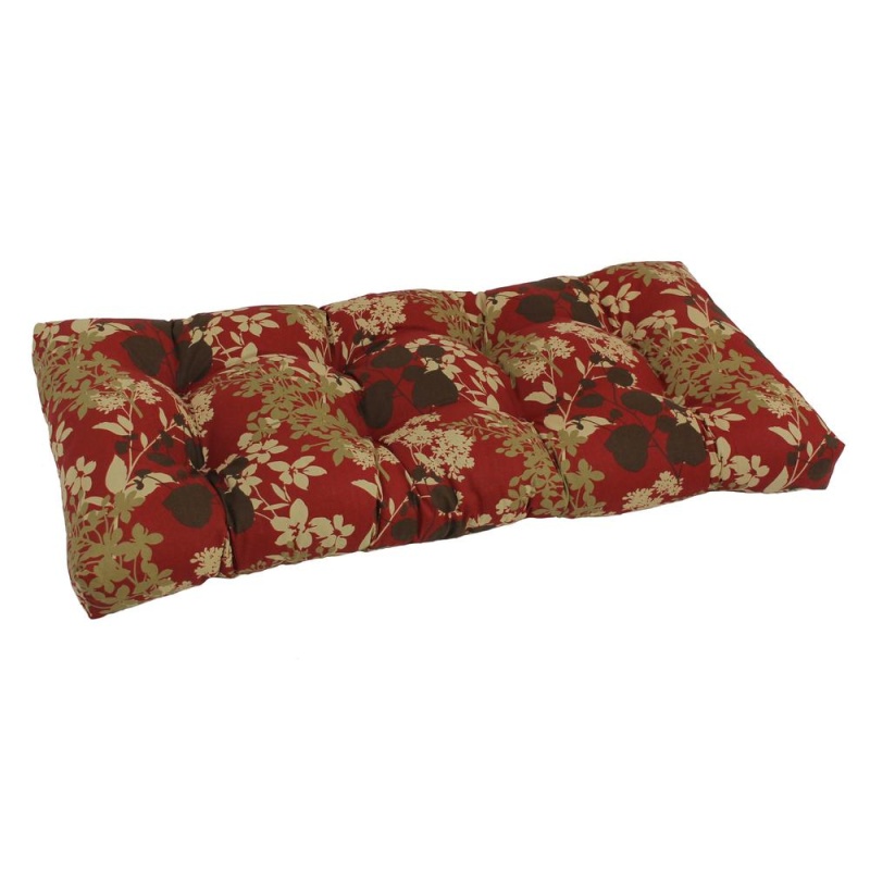 42-Inch By 19-Inch Squared Patterned Tufted Loveseat Cushion
