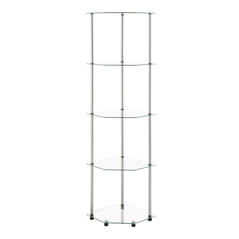 Designs2go Classic Glass 5 Tier Corner Tower