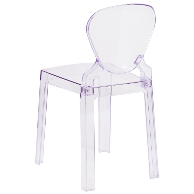 Ghost Chair With Tear Back In Transparent Crystal