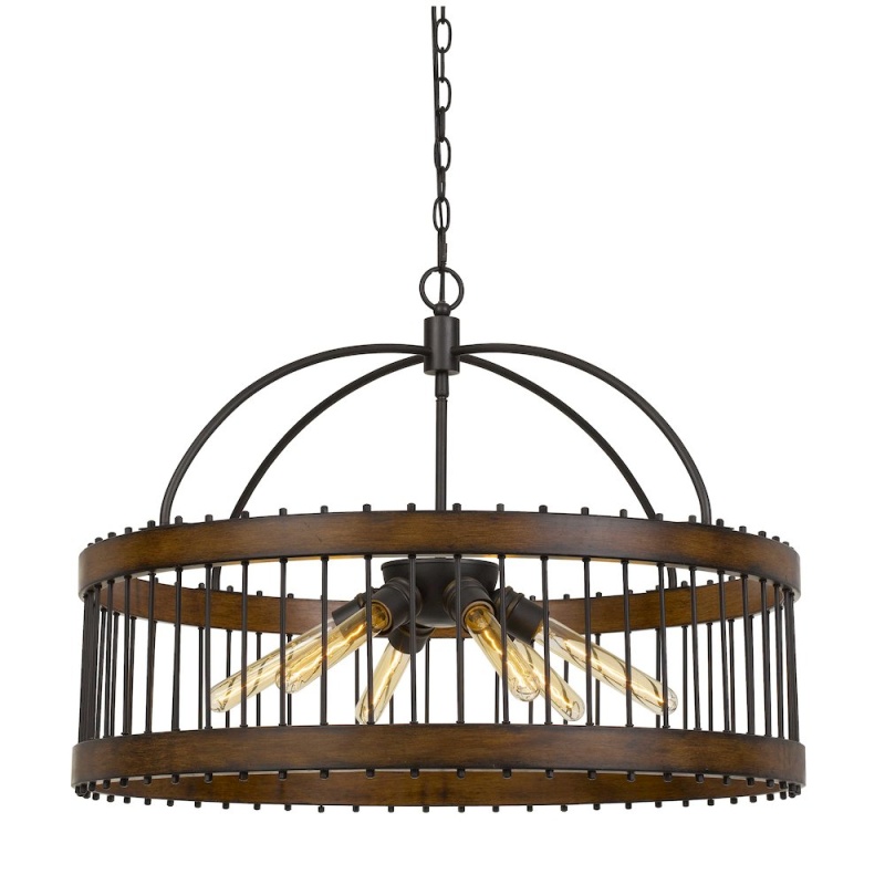 Cantania 60W X 6 Metal Pendant Fixture (Edison Bulbs Not Included)
