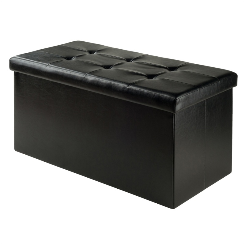 Ashford Ottoman With Storage Faux Leather