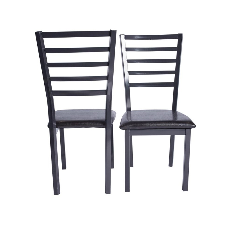 Better Home Products Milan Set Of 4 Stackable Metal Dining Chairs In Black