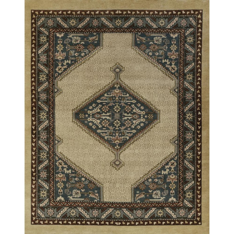 Traditional Rectangle Area Rug, Blue, 5' x 8'