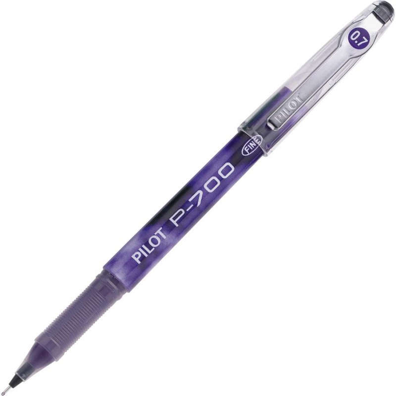 Pilot P700 Fine Point Gel Rollerball Pens - Fine Pen Point - 0.7 Mm Pen Point Size - Purple Gel-Based Ink - Purple Barrel - 1 Dozen