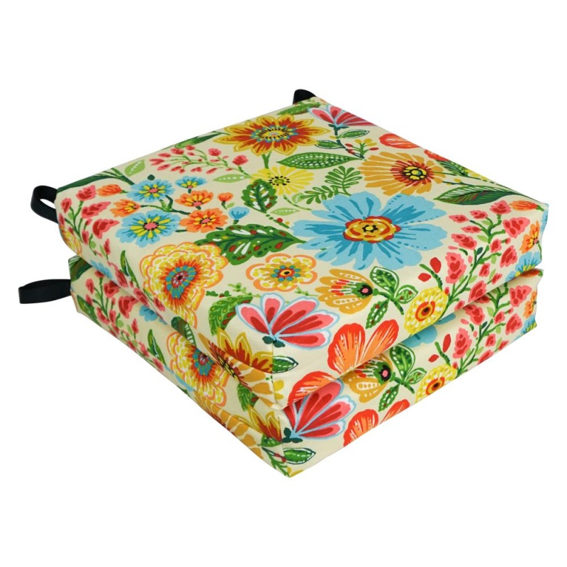 16-Inch Outdoor Cushion, Gregoire Chamomile