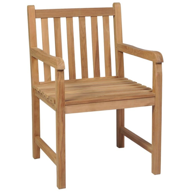 Vidaxl Garden Chairs 4 Pcs With Gray Cushions Solid Teak Wood 3020