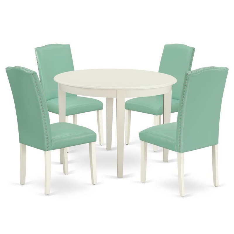 Dining Room Set Linen White, Boen5-Lwh-57