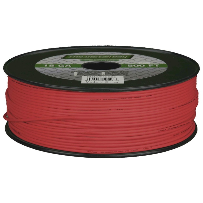 Primary Wire 18GA Copper Red Coil 500Ft