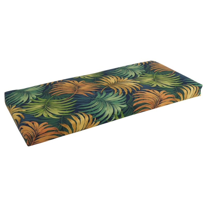 40-Inch By 19-Inch Patterned Outdoor Spun Polyester Loveseat Cushion