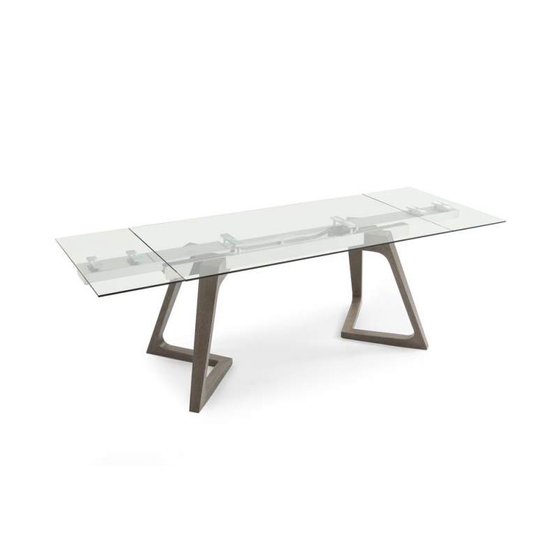 Delta Extendable Dining Table In Gray