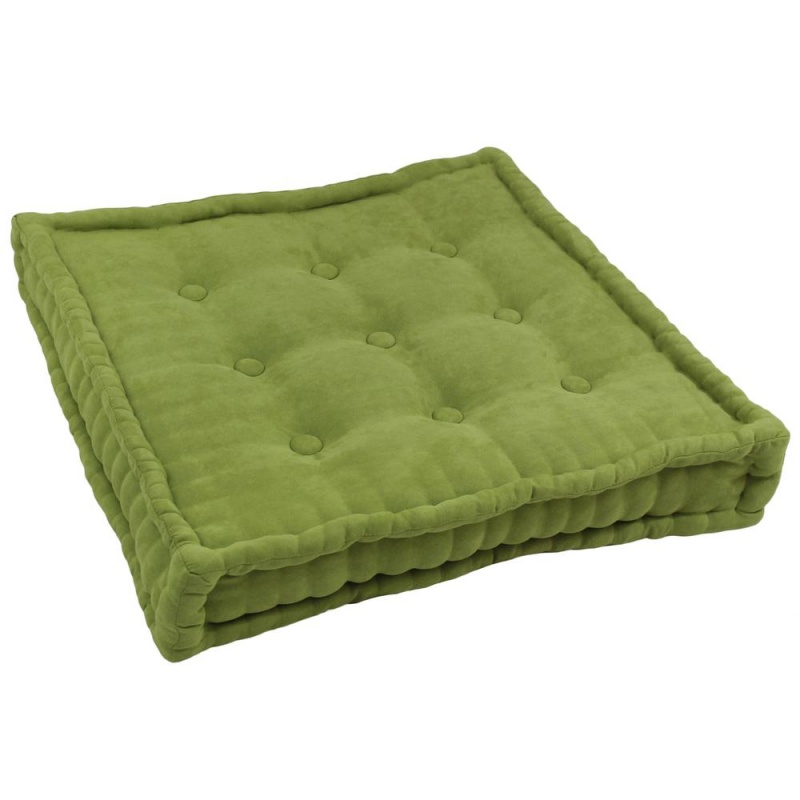 25-Inch Square Corder Floor Pillow With Button Tufts