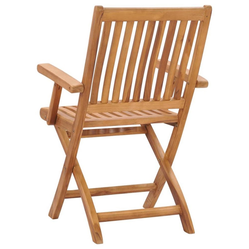 Vidaxl Folding Garden Chairs 2 Pcs Solid Teak Wood 5104