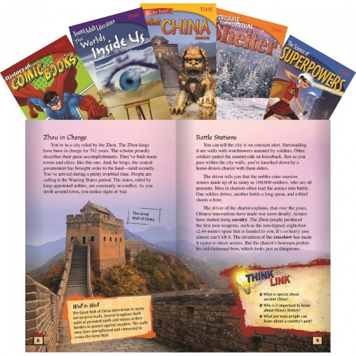 Shell Education TIME Informational Text Grade 6 Set 2, 5-Book Set