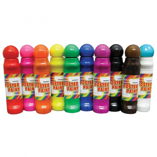 Crafty Dab Paint Poster Paint 10 Pk - Art Supply Essentials