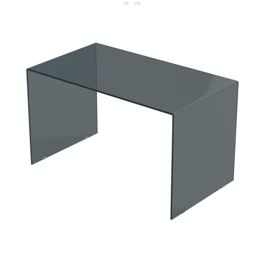 Grey Glass Desk, 50"X27.5"X29"H by Creative Images