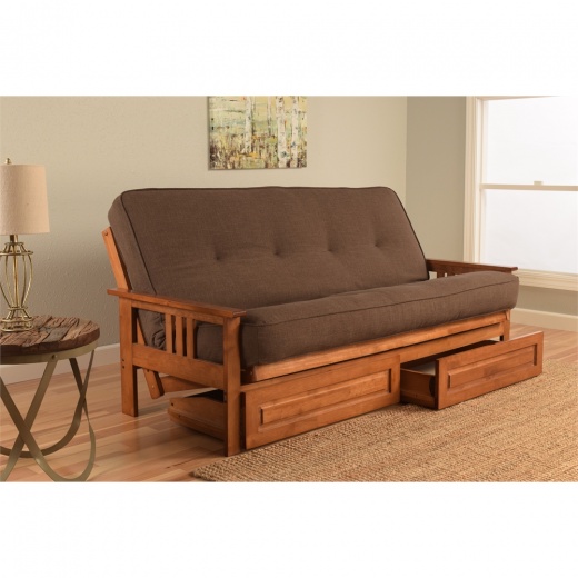 Monterey Frame with Linen Cocoa Mattress and Storage Drawers - Kodiak