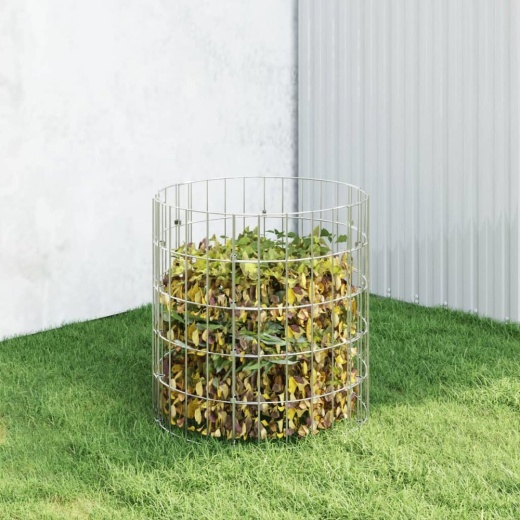 Composter Silver Garden Composter Silver Galvanized Steel ã˜19.7 X 19.7 In Durable