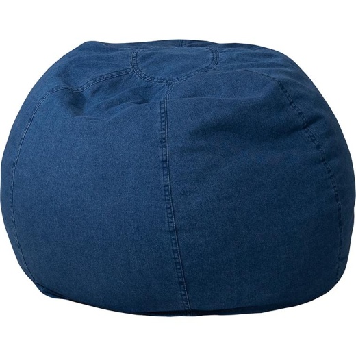 Small Denim Refillable Bean Bag Chair for Kids and Teens