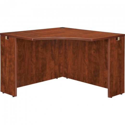 Lorell Essentials Series Corner Desk - Cherry, Laminate Finish