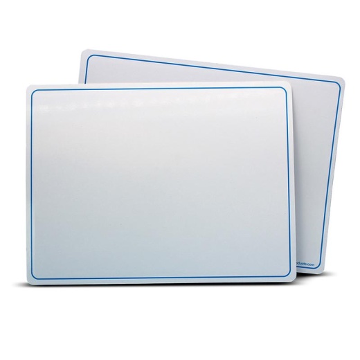 Dry Erase Learning Mat, Two-Sided Plain, 9" X 12", Pack Of 12