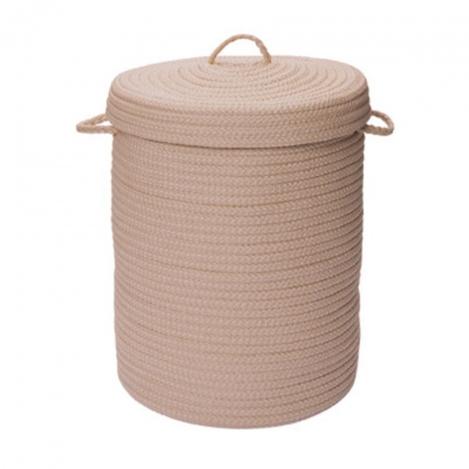 Simply Home Solid Cuban Sand 16X16x24 Hamper W/ Lid