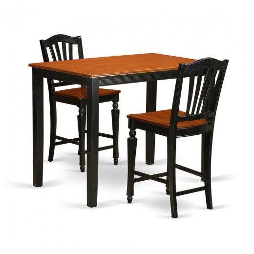3 PC Pub Table Set - Pub Table and 2 Bar Stools