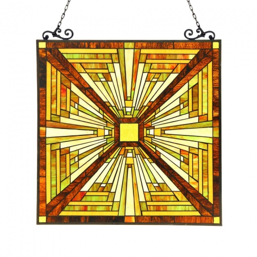Window From Mission Santa Ines Innes Tiffany-Glass Mission Window Panel 24.5X26 by Chloe Lighting ...