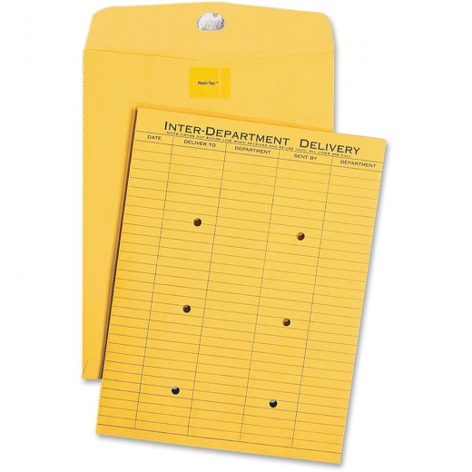 Quality Park Resealable Inter-Department Envelope - 10" x 13" - 100 / Box - Light Brown