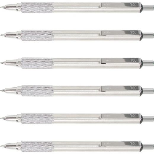 Zebra Pen Steel 7 Series F-701 Retractable Ballpoint Pen