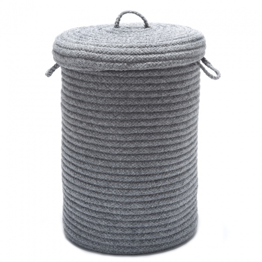 Colonial Mills Wool Blend Light Gray Hamper w/ Lid