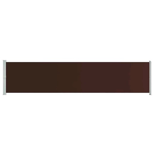 Vidaxl Patio Retractable Side Awning 55.1"x236.2" Brown