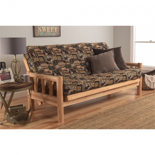 Lodge Frame-Natural Finish-Peter's Cabin Mattress - Kodiak